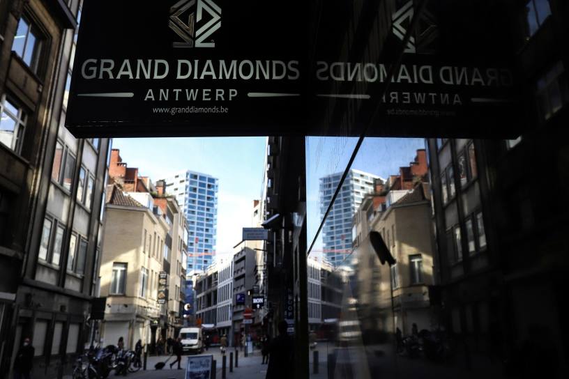 Antwerp’s diamond trade must negotiate a world of sanctions against Russian clients and competition from cheaper cost hubs if it is to flourish on the international stage. Photographer: Valeria Mongelli/Bloomberg